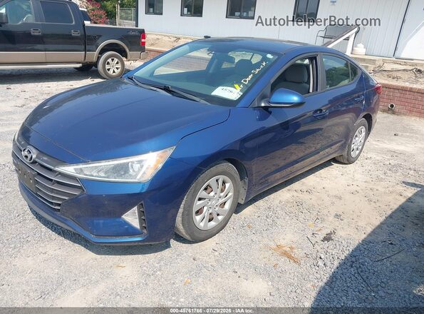 5NPD74LF1KH493830 2019 HYUNDAI ELANTRA Blue Передня ліва чверть