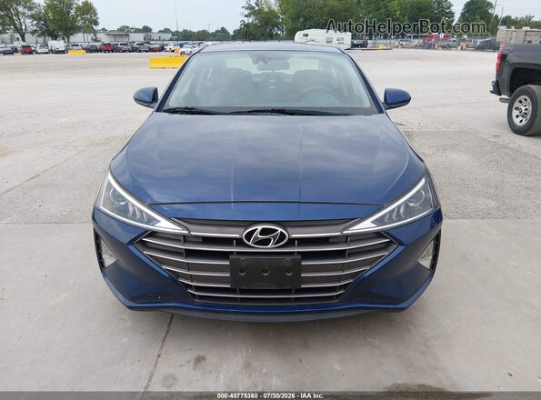 5NPD74LF1LH610419 2020 HYUNDAI ELANTRA Blue Вид задньої частини салону