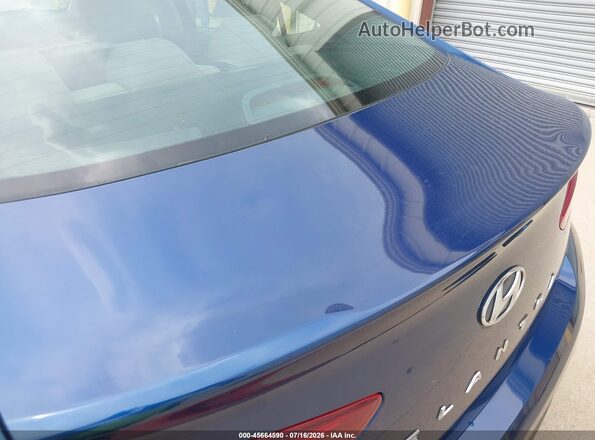 5NPD74LF1LH616236 2020 HYUNDAI ELANTRA Blue Widok wnętrza z tyłu