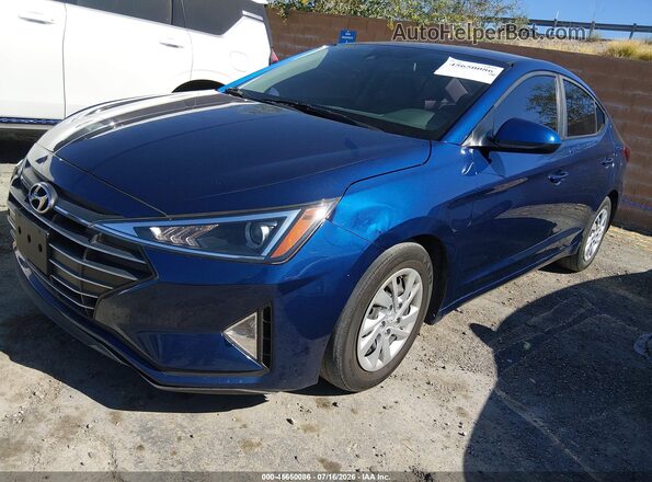 5NPD74LF1LH617287 2020 HYUNDAI ELANTRA Blue წინა მარცხენა ხედი სამი მეოთხედიდან
