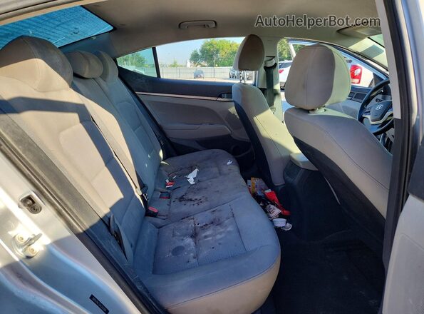 5NPD74LF2JH336399 2018 HYUNDAI ELANTRA Silver Rear seats view