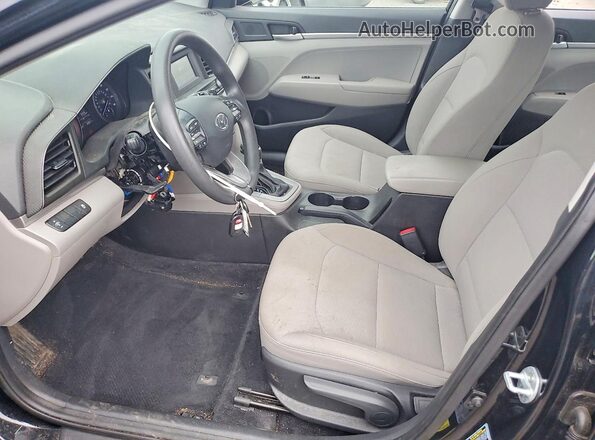 5NPD74LF2KH459671 2019 HYUNDAI ELANTRA Black წინა სალონის ხედი