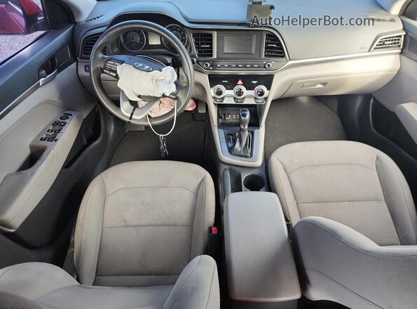 5NPD74LF2KH472789 2019 HYUNDAI ELANTRA Red წინა პანელის ხედი