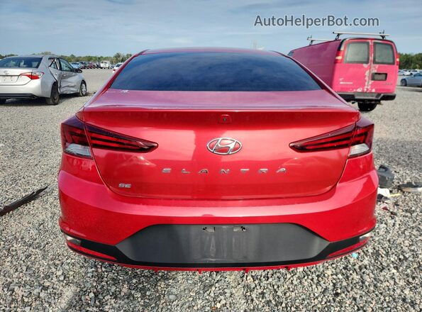 5NPD74LF2KH472789 2019 HYUNDAI ELANTRA Red უკანა ხედი