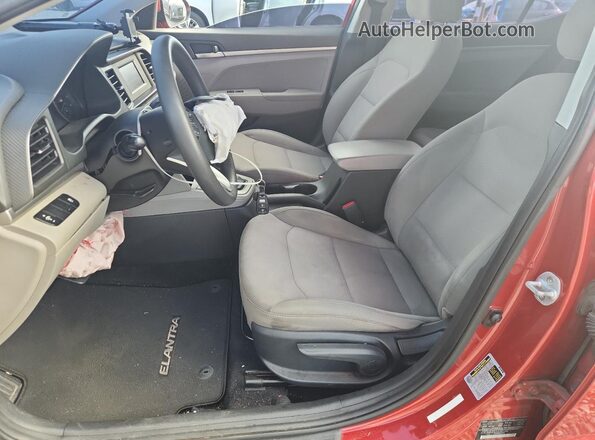 5NPD74LF2KH472789 2019 HYUNDAI ELANTRA Red წინა სალონის ხედი