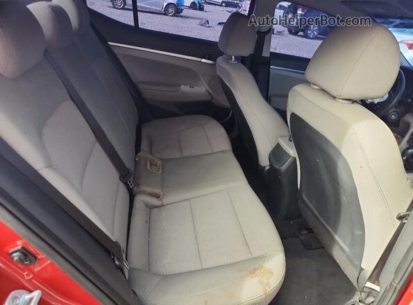 5NPD74LF2KH472789 2019 HYUNDAI ELANTRA Red უკანა სავარძლების ხედი