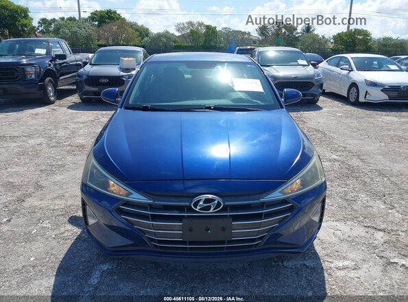 5NPD74LF2KH487440 2019 HYUNDAI ELANTRA Blue Սարքավորումների վահանակի տեսք
