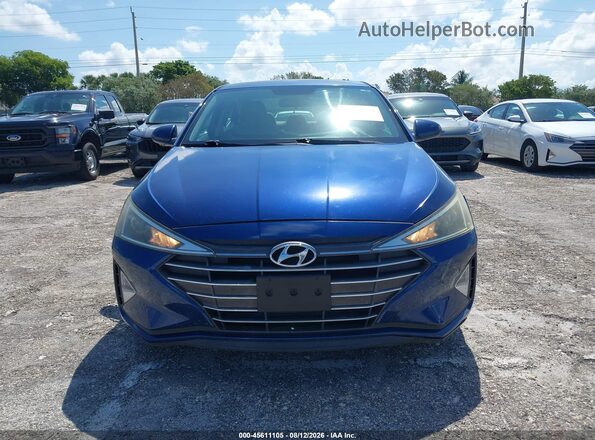 5NPD74LF2KH487440 2019 HYUNDAI ELANTRA Blue Դիմացի տեսք