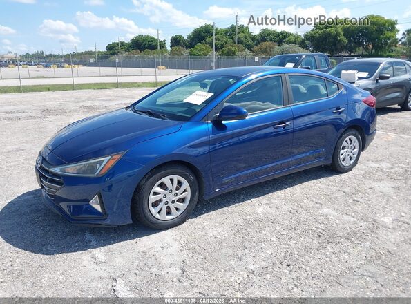 5NPD74LF2KH487440 2019 HYUNDAI ELANTRA Blue Առջևի ձախ երեք քառորդ տեսարան