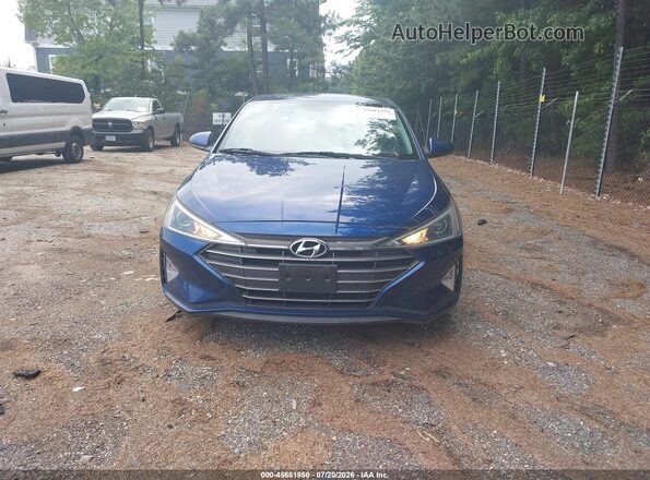 5NPD74LF2KH492783 2019 HYUNDAI ELANTRA Blue Vista frontal