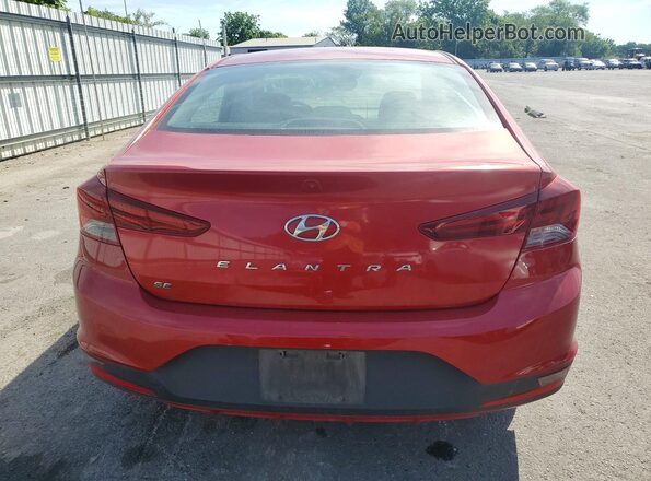 5NPD74LF2LH505176 2020 HYUNDAI ELANTRA Red Rear view