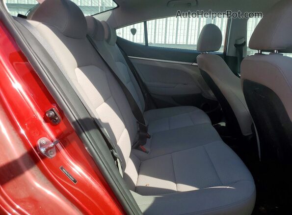 5NPD74LF2LH505176 2020 HYUNDAI ELANTRA Red Rear seats view
