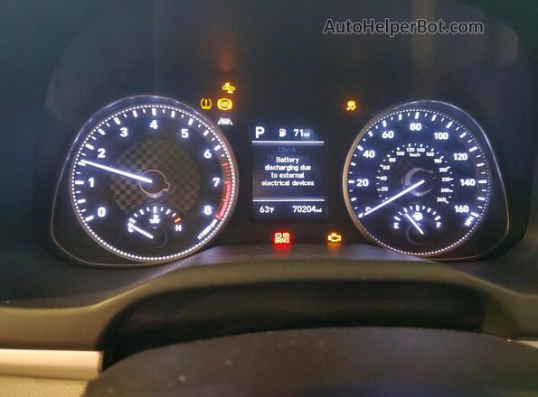 5NPD74LF2LH615175 2020 HYUNDAI ELANTRA Silver Widok zestawu wskaźników