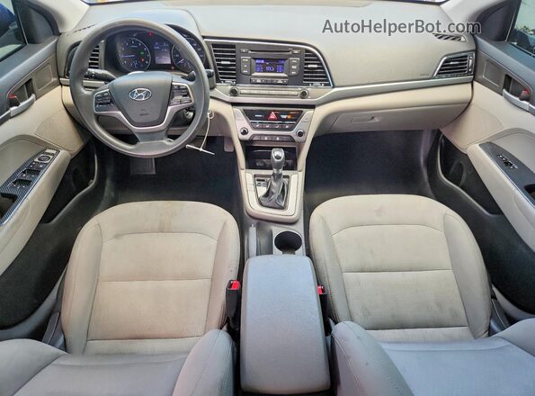 5NPD74LF3HH125769 2017 HYUNDAI ELANTRA Blue Vista del salpicadero