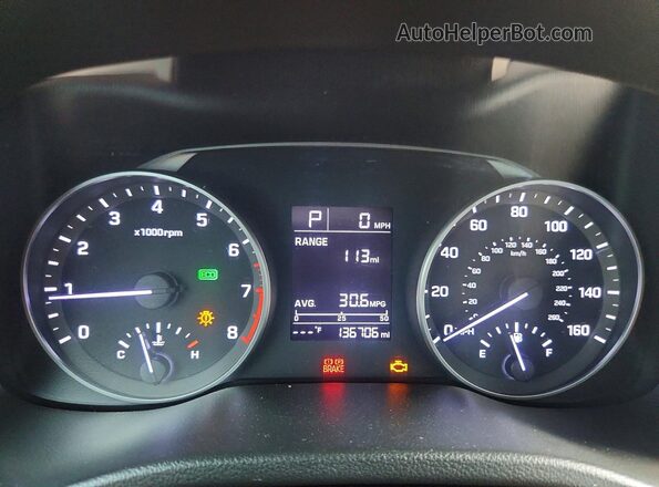 5NPD74LF3HH125769 2017 HYUNDAI ELANTRA Blue Vista del cuadro de instrumentos