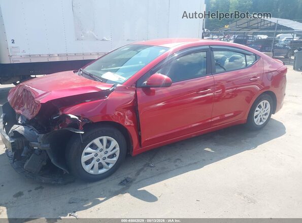 5NPD74LF3HH166886 2017 HYUNDAI ELANTRA Red Առջևի ձախ երեք քառորդ տեսարան