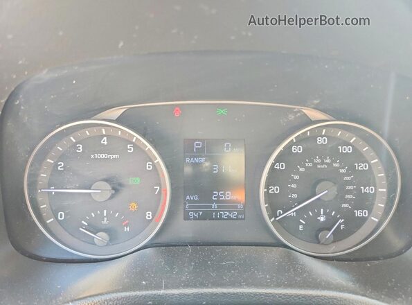 5NPD74LF3HH168475 2017 HYUNDAI ELANTRA Blue Instrument cluster view