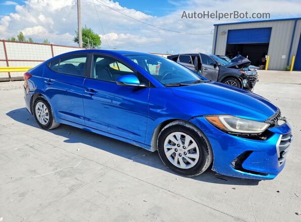 5NPD74LF3HH168475 2017 HYUNDAI ELANTRA Blue Front right