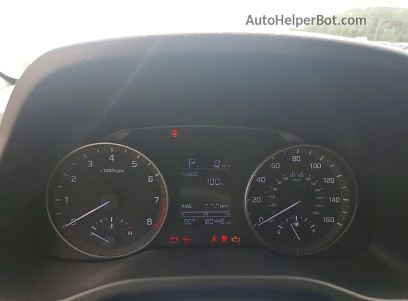 5NPD74LF3HH194459 2017 HYUNDAI ELANTRA White Вид щитка приладів
