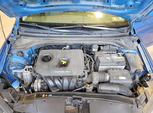 5NPD74LF3HH200194 2017 HYUNDAI ELANTRA Синий Вид задней части салона