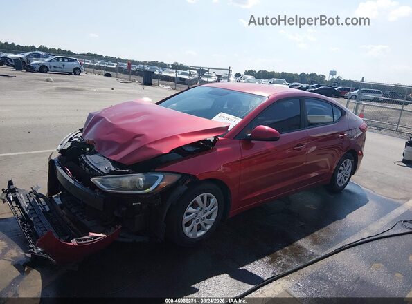 5NPD74LF3HH201300 2017 HYUNDAI ELANTRA Red Առջևի ձախ երեք քառորդ տեսարան