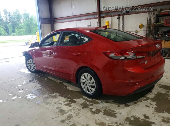 5NPD74LF3JH378595 2018 HYUNDAI ELANTRA Red Հետևի ձախ