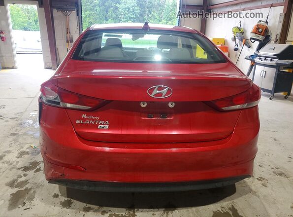 5NPD74LF3JH378595 2018 HYUNDAI ELANTRA Red Հետևի տեսք
