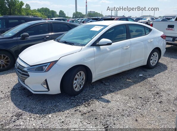 5NPD74LF3KH405375 2019 HYUNDAI ELANTRA White Առջևի ձախ երեք քառորդ տեսարան