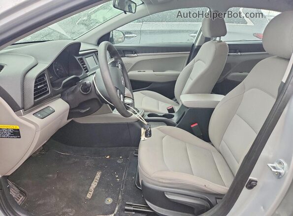 5NPD74LF3KH410107 2019 HYUNDAI ELANTRA Silver Widok wnętrza z przodu