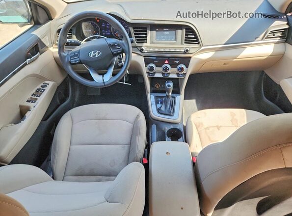 5NPD74LF3KH485812 2019 HYUNDAI ELANTRA Белый Вид панели приборов