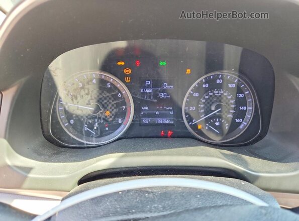 5NPD74LF3KH485812 2019 HYUNDAI ELANTRA Белый Вид щитка приборов