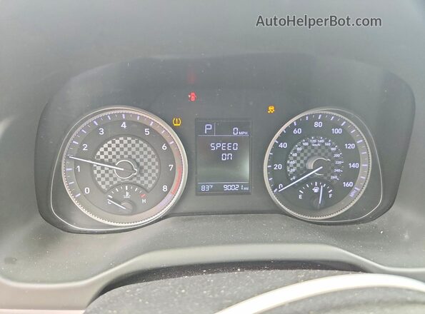 5NPD74LF3KH486913 2019 HYUNDAI ELANTRA Серебряный Вид щитка приборов
