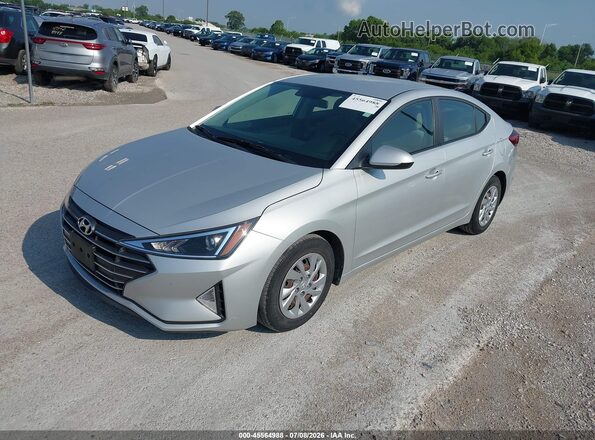 5NPD74LF3KH491142 2019 HYUNDAI ELANTRA Silver Vista tres cuartos delantera izquierda
