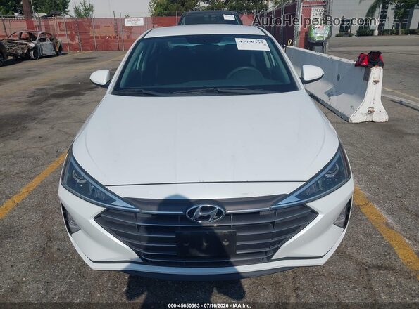 5NPD74LF3KH492887 2019 HYUNDAI ELANTRA White Սարքավորումների վահանակի տեսք