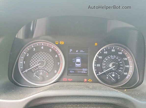 5NPD74LF3LH550076 2020 HYUNDAI ELANTRA Красный Вид щитка приборов