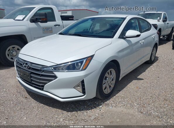 5NPD74LF3LH600216 2020 HYUNDAI ELANTRA White Առջևի ձախ երեք քառորդ տեսարան