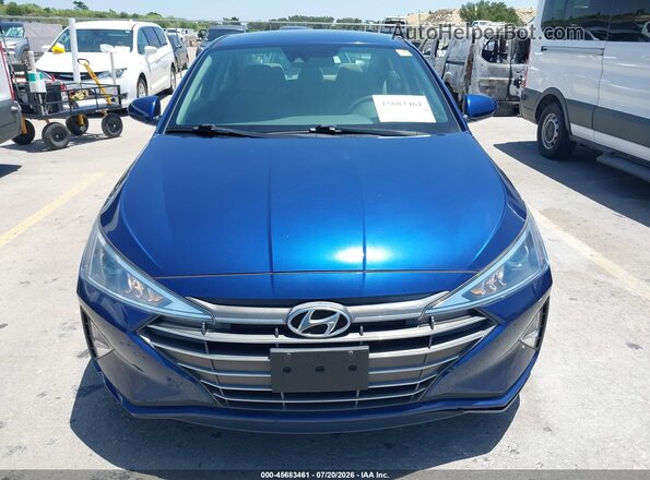 5NPD74LF3LH616285 2020 HYUNDAI ELANTRA Blue Front view