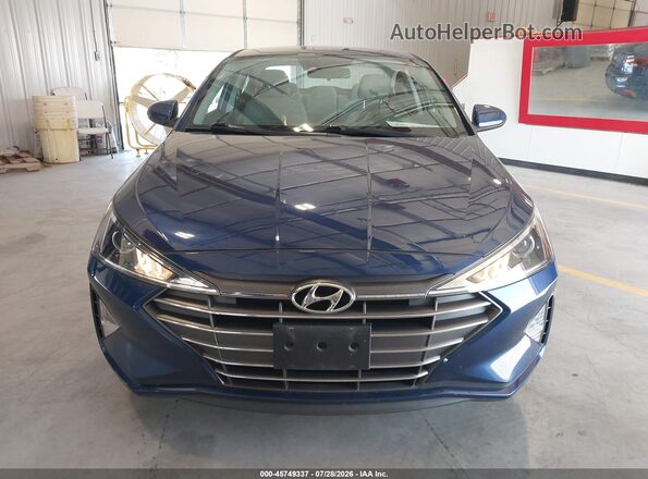 5NPD74LF3LH616321 2020 HYUNDAI ELANTRA Blue Вид щитка приладів