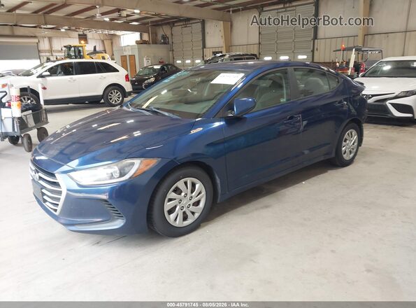 5NPD74LF4HH132701 2017 HYUNDAI ELANTRA Blue წინა მარცხენა ხედი სამი მეოთხედიდან