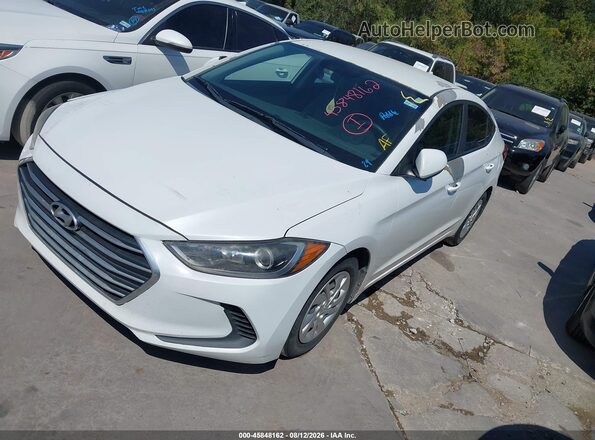 5NPD74LF4HH168288 2017 HYUNDAI ELANTRA White წინა მარცხენა ხედი სამი მეოთხედიდან