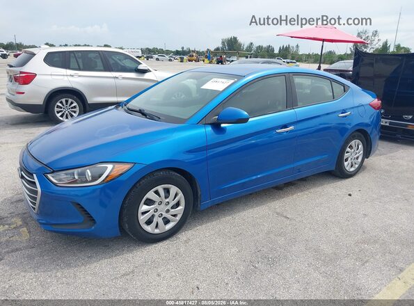 5NPD74LF4HH212550 2017 HYUNDAI ELANTRA Синий Передняя левая четверть