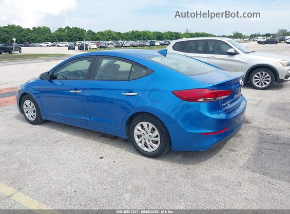 5NPD74LF4HH212550 2017 HYUNDAI ELANTRA Синий Задняя левая четверть