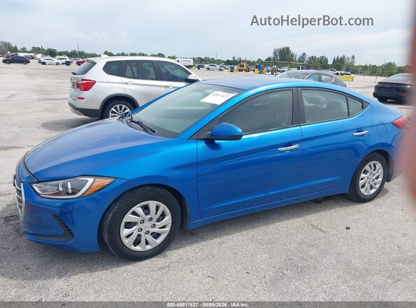 5NPD74LF4HH212550 2017 HYUNDAI ELANTRA Синий Вид задней части салона