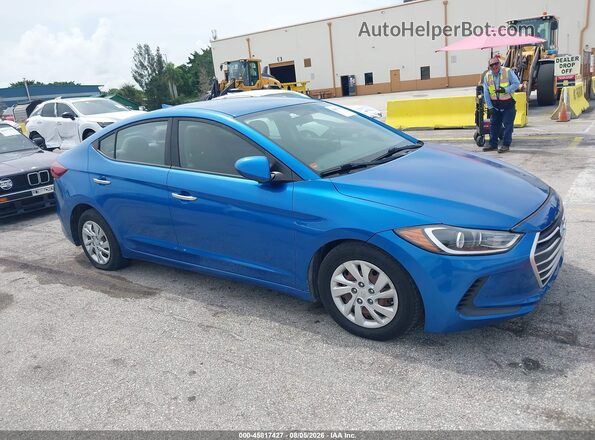 5NPD74LF4HH212550 2017 HYUNDAI ELANTRA Синий Вид щитка приборов