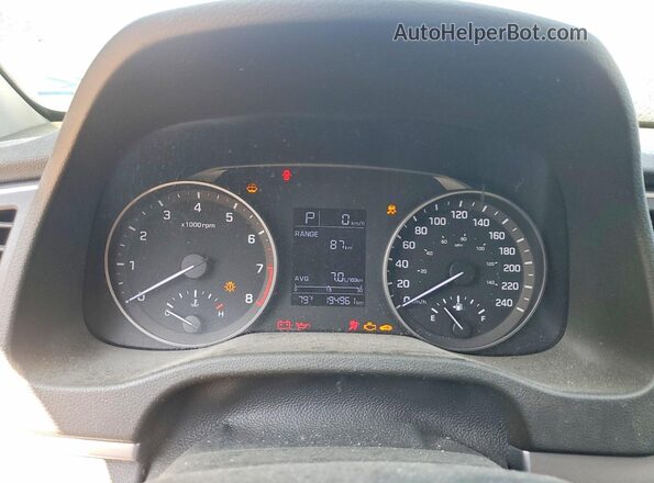 5NPD74LF4JH283169 2018 HYUNDAI ELANTRA Blue Instrument cluster view