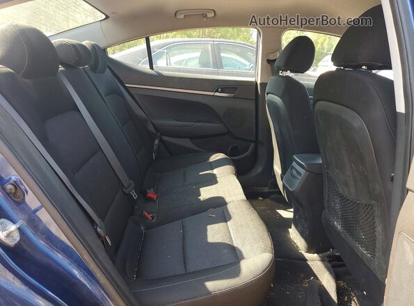 5NPD74LF4JH283169 2018 HYUNDAI ELANTRA Blue Rear seats view