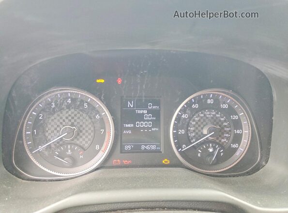 5NPD74LF4KH461325 2019 HYUNDAI ELANTRA Blue Vista del cuadro de instrumentos