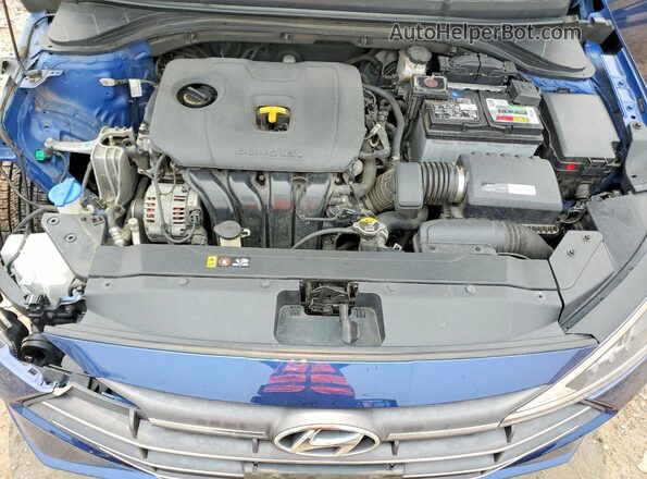 5NPD74LF4KH465763 2019 HYUNDAI ELANTRA Blue Widok wnętrza z tyłu