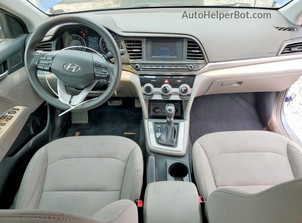 5NPD74LF4KH465763 2019 HYUNDAI ELANTRA Blue Widok deski rozdzielczej
