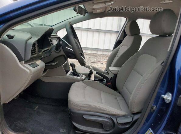 5NPD74LF4KH465763 2019 HYUNDAI ELANTRA Blue Widok wnętrza z przodu